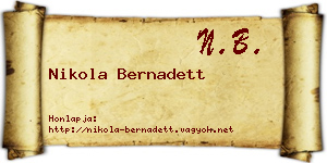 Nikola Bernadett névjegykártya